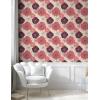 Ambesonne Floral Peel & Stick Wallpaper for Home, Christmas Traditional Flower Poinsettia Arrangement with Pinecones Print, Self-Adhesive Living Room Kitchen Accent, 13″ x 36″, Dark Coral Green Cocoa(Coral Seal Brown Beige)