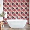 Ambesonne Floral Peel & Stick Wallpaper for Home, Christmas Traditional Flower Poinsettia Arrangement with Pinecones Print, Self-Adhesive Living Room Kitchen Accent, 13″ x 36″, Dark Coral Green Cocoa(Coral Seal Brown Beige)