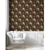 Ambesonne Floral Peel & Stick Wallpaper for Home, Christmas Traditional Flower Poinsettia Arrangement with Pinecones Print, Self-Adhesive Living Room Kitchen Accent, 13″ x 36″, Dark Coral Green Cocoa(Dark Salmon Pale Khaki)