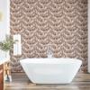 Ambesonne Floral Peel & Stick Wallpaper for Home, Christmas Traditional Flower Poinsettia Arrangement with Pinecones Print, Self-Adhesive Living Room Kitchen Accent, 13″ x 36″, Dark Coral Green Cocoa(Cinnamon White Warm Taupe)