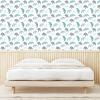 Ambesonne Floral Peel & Stick Wallpaper for Home, Christmas Traditional Flower Poinsettia Arrangement with Pinecones Print, Self-Adhesive Living Room Kitchen Accent, 13″ x 36″, Dark Coral Green Cocoa(Seafoam Coconut and Pale Grey)
