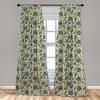 Ambesonne Geometric Window Curtains, Cultures Motif Traditional Teardrop Pattern Vintage Palette, Lightweight Decor 2-Panel Set with Rod Pocket, Pair of – 28″ x 63″, White Orange(Yellow Cream)