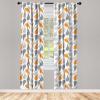 Ambesonne Geometric Window Curtains, Cultures Motif Traditional Teardrop Pattern Vintage Palette, Lightweight Decor 2-Panel Set with Rod Pocket, Pair of – 28″ x 63″, White Orange(White Orange)