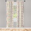 Ambesonne Geometric Window Curtains, Cultures Motif Traditional Teardrop Pattern Vintage Palette, Lightweight Decor 2-Panel Set with Rod Pocket, Pair of – 28″ x 63″, White Orange(Yellow Pink)