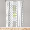 Ambesonne Geometric Window Curtains, Cultures Motif Traditional Teardrop Pattern Vintage Palette, Lightweight Decor 2-Panel Set with Rod Pocket, Pair of – 28″ x 63″, White Orange(White and Black)