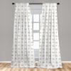 Ambesonne Geometric Window Curtains, Cultures Motif Traditional Teardrop Pattern Vintage Palette, Lightweight Decor 2-Panel Set with Rod Pocket, Pair of – 28″ x 63″, White Orange(Orange Grey)