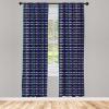 Ambesonne Geometric Window Curtains, Cultures Motif Traditional Teardrop Pattern Vintage Palette, Lightweight Decor 2-Panel Set with Rod Pocket, Pair of – 28″ x 63″, White Orange(Royal Blue)