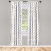 Ambesonne Geometric Window Curtains, Cultures Motif Traditional Teardrop Pattern Vintage Palette, Lightweight Decor 2-Panel Set with Rod Pocket, Pair of – 28″ x 63″, White Orange(Pale Black)