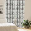 Ambesonne Geometric Window Curtains, Cultures Motif Traditional Teardrop Pattern Vintage Palette, Lightweight Decor 2-Panel Set with Rod Pocket, Pair of – 28″ x 63″, White Orange(Blue Beige)