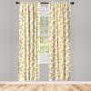 Ambesonne Geometric Window Curtains, Cultures Motif Traditional Teardrop Pattern Vintage Palette, Lightweight Decor 2-Panel Set with Rod Pocket, Pair of – 28″ x 63″, White Orange(Orange Fern)