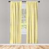 Ambesonne Geometric Window Curtains, Cultures Motif Traditional Teardrop Pattern Vintage Palette, Lightweight Decor 2-Panel Set with Rod Pocket, Pair of – 28″ x 63″, White Orange(White Yellow)