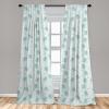 Ambesonne Geometric Window Curtains, Cultures Motif Traditional Teardrop Pattern Vintage Palette, Lightweight Decor 2-Panel Set with Rod Pocket, Pair of – 28″ x 63″, White Orange(Baby Blue)