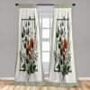 Ambesonne Geometric Window Curtains, Cultures Motif Traditional Teardrop Pattern Vintage Palette, Lightweight Decor 2-Panel Set with Rod Pocket, Pair of – 28″ x 63″, White Orange(Burnt Orange Laurel Green)