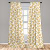 Ambesonne Geometric Window Curtains, Cultures Motif Traditional Teardrop Pattern Vintage Palette, Lightweight Decor 2-Panel Set with Rod Pocket, Pair of – 28″ x 63″, White Orange(Orange Fern)