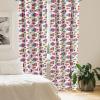 Ambesonne Geometric Window Curtains, Cultures Motif Traditional Teardrop Pattern Vintage Palette, Lightweight Decor 2-Panel Set with Rod Pocket, Pair of – 28″ x 63″, White Orange(Blue Purple)