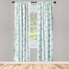 Ambesonne Geometric Window Curtains, Cultures Motif Traditional Teardrop Pattern Vintage Palette, Lightweight Decor 2-Panel Set with Rod Pocket, Pair of – 28″ x 63″, White Orange(Baby Blue)