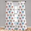 Ambesonne Geometric Window Curtains, Cultures Motif Traditional Teardrop Pattern Vintage Palette, Lightweight Decor 2-Panel Set with Rod Pocket, Pair of – 28″ x 63″, White Orange(Indigo White)