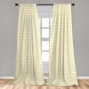 Ambesonne Geometric Window Curtains, Cultures Motif Traditional Teardrop Pattern Vintage Palette, Lightweight Decor 2-Panel Set with Rod Pocket, Pair of – 28″ x 63″, White Orange(Yellow White)
