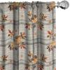 Ambesonne Geometric Window Curtains, Cultures Motif Traditional Teardrop Pattern Vintage Palette, Lightweight Decor 2-Panel Set with Rod Pocket, Pair of – 28″ x 63″, White Orange(Pale Grey Apricot Brown)