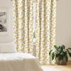 Ambesonne Geometric Window Curtains, Cultures Motif Traditional Teardrop Pattern Vintage Palette, Lightweight Decor 2-Panel Set with Rod Pocket, Pair of – 28″ x 63″, White Orange(Orange Fern)