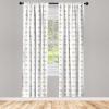 Ambesonne Geometric Window Curtains, Cultures Motif Traditional Teardrop Pattern Vintage Palette, Lightweight Decor 2-Panel Set with Rod Pocket, Pair of – 28″ x 63″, White Orange(Orange Grey)