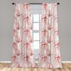 Ambesonne Geometric Window Curtains, Cultures Motif Traditional Teardrop Pattern Vintage Palette, Lightweight Decor 2-Panel Set with Rod Pocket, Pair of – 28″ x 63″, White Orange(Dark Coral)