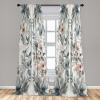 Ambesonne Geometric Window Curtains, Cultures Motif Traditional Teardrop Pattern Vintage Palette, Lightweight Decor 2-Panel Set with Rod Pocket, Pair of – 28″ x 63″, White Orange(Blue Grey Dried Rose)
