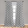 Ambesonne Geometric Window Curtains, Cultures Motif Traditional Teardrop Pattern Vintage Palette, Lightweight Decor 2-Panel Set with Rod Pocket, Pair of – 28″ x 63″, White Orange(White Black)