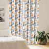 Ambesonne Geometric Window Curtains, Cultures Motif Traditional Teardrop Pattern Vintage Palette, Lightweight Decor 2-Panel Set with Rod Pocket, Pair of – 28″ x 63″, White Orange(White Orange)