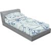 Ambesonne Gnome Fitted Sheet & Pillow Sham Set, Elf Tomte Standing on Snow on The Winter Finnish Christmas Theme, Decorative Printed 3 Piece Bedding Decor Set, Queen, Mint Green Pale Blue(White Dark Blue)