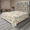Ambesonne Holiday Flat Sheet, Various Different Snowflakes with Rich Details Christmas Season in Wintertime, Soft Comfortable Top Sheet Decorative Bedding 1 Piece, Queen Size, White and Vermilion(Cream Seafoam)