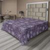 Ambesonne Holiday Flat Sheet, Various Different Snowflakes with Rich Details Christmas Season in Wintertime, Soft Comfortable Top Sheet Decorative Bedding 1 Piece, Queen Size, White and Vermilion(Violet)