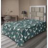 Ambesonne Holiday Flat Sheet, Various Different Snowflakes with Rich Details Christmas Season in Wintertime, Soft Comfortable Top Sheet Decorative Bedding 1 Piece, Queen Size, White and Vermilion(Pale Brown White and Teal)