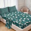 Ambesonne Holiday Flat Sheet, Various Different Snowflakes with Rich Details Christmas Season in Wintertime, Soft Comfortable Top Sheet Decorative Bedding 1 Piece, Queen Size, White and Vermilion(Pale Brown White and Teal)