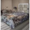 Ambesonne Holiday Flat Sheet, Various Different Snowflakes with Rich Details Christmas Season in Wintertime, Soft Comfortable Top Sheet Decorative Bedding 1 Piece, Queen Size, White and Vermilion(Khaki and Grey)
