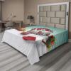 Ambesonne Holiday Flat Sheet, Various Different Snowflakes with Rich Details Christmas Season in Wintertime, Soft Comfortable Top Sheet Decorative Bedding 1 Piece, Queen Size, White and Vermilion(Multicolor Turquoise)