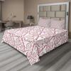 Ambesonne Holiday Flat Sheet, Various Different Snowflakes with Rich Details Christmas Season in Wintertime, Soft Comfortable Top Sheet Decorative Bedding 1 Piece, Queen Size, White and Vermilion(Pale Pink Brown Pink)