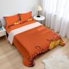 Ambesonne Holiday Flat Sheet, Various Different Snowflakes with Rich Details Christmas Season in Wintertime, Soft Comfortable Top Sheet Decorative Bedding 1 Piece, Queen Size, White and Vermilion(Marigold Orange Black)