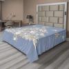 Ambesonne Holiday Flat Sheet, Various Different Snowflakes with Rich Details Christmas Season in Wintertime, Soft Comfortable Top Sheet Decorative Bedding 1 Piece, Queen Size, White and Vermilion(Beige Cream)