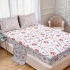 Ambesonne Holiday Flat Sheet, Various Different Snowflakes with Rich Details Christmas Season in Wintertime, Soft Comfortable Top Sheet Decorative Bedding 1 Piece, Queen Size, White and Vermilion(Red White Coconut)