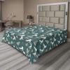 Ambesonne Holiday Flat Sheet, Various Different Snowflakes with Rich Details Christmas Season in Wintertime, Soft Comfortable Top Sheet Decorative Bedding 1 Piece, Queen Size, White and Vermilion(Pale Brown White and Teal)