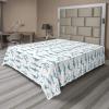 Ambesonne Holiday Flat Sheet, Various Different Snowflakes with Rich Details Christmas Season in Wintertime, Soft Comfortable Top Sheet Decorative Bedding 1 Piece, Queen Size, White and Vermilion(Blue White)