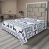 Ambesonne Holiday Flat Sheet, Various Different Snowflakes with Rich Details Christmas Season in Wintertime, Soft Comfortable Top Sheet Decorative Bedding 1 Piece, Queen Size, White and Vermilion(Pale Blue Dark Blue)