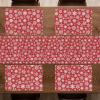 Ambesonne Holiday Table Runner & Placemats, Repetitive Snowflakes with Rich Details Christmas Season in Wintertime, Set for Dining Table Decor, Placemat 4 pcs + Runner 16″x72″, White and Vermilion