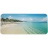 Ambesonne Island Computer Mouse Pad, White Coral Sand Seven Mile Beach in Grand Cayman Island Art Print, Rectangle Non-Slip Rubber Mousepad Large, 31″ x 12″ Gaming Size, Sky Blue and Brown Black(Sky Blue and Brown Black)
