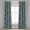 Ambesonne Jungle Boho Grommet Curtain, Dreamy Silhouettes of Leafy Scene with Neutral Colors Grunge Art, Decorative 2-Panel Window Drapes for Bedroom Living Room, 50″ x 54″, Yellow Green Apple Green(Cadet Blue Plum and Camel)