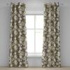 Ambesonne Jungle Boho Grommet Curtain, Dreamy Silhouettes of Leafy Scene with Neutral Colors Grunge Art, Decorative 2-Panel Window Drapes for Bedroom Living Room, 50″ x 54″, Yellow Green Apple Green(Apple Green Eggshell)