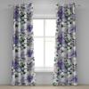 Ambesonne Jungle Boho Grommet Curtain, Dreamy Silhouettes of Leafy Scene with Neutral Colors Grunge Art, Decorative 2-Panel Window Drapes for Bedroom Living Room, 50″ x 54″, Yellow Green Apple Green(Blue Violet and Laurel Green)