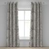 Ambesonne Jungle Boho Grommet Curtain, Dreamy Silhouettes of Leafy Scene with Neutral Colors Grunge Art, Decorative 2-Panel Window Drapes for Bedroom Living Room, 50″ x 54″, Yellow Green Apple Green(Teal Pale Grey Warm Taupe)