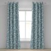 Ambesonne Jungle Boho Grommet Curtain, Dreamy Silhouettes of Leafy Scene with Neutral Colors Grunge Art, Decorative 2-Panel Window Drapes for Bedroom Living Room, 50″ x 54″, Yellow Green Apple Green(Cadet Blue Blue Grey)